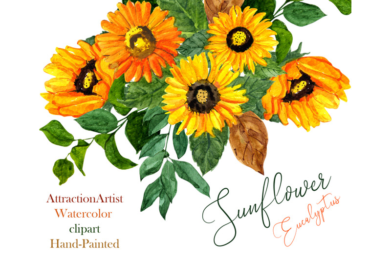 watercolor-sunflower-and-eucalyptus-clipart-set-for-invitations-weddings-and-crafts-hand-painted-greenery-and-bohemian-boho-flowers