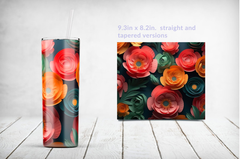 3d-paper-flowers-sublimation-tumbler-wrap-bundle