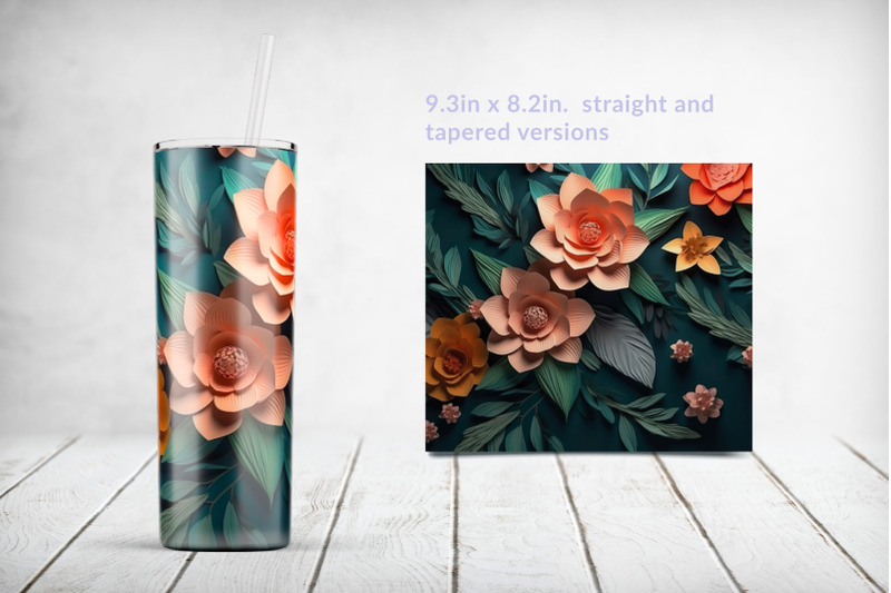 3d-paper-flowers-sublimation-tumbler-wrap-bundle