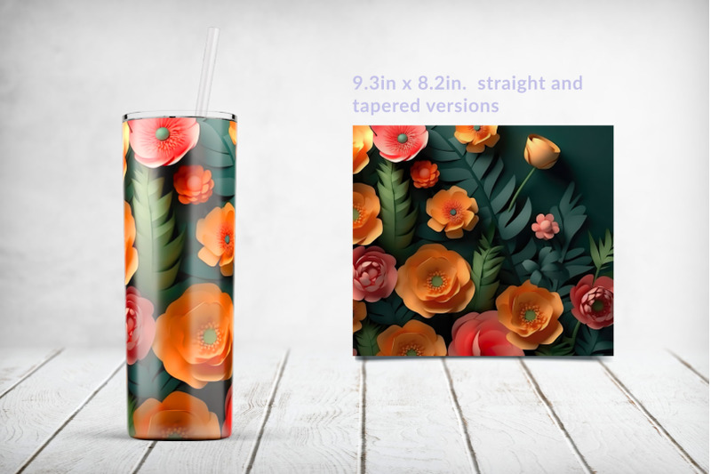 3d-paper-flowers-sublimation-tumbler-wrap-bundle