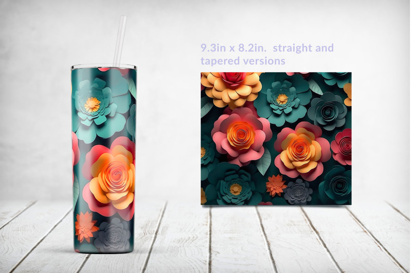 3d-paper-flowers-sublimation-tumbler-wrap-bundle