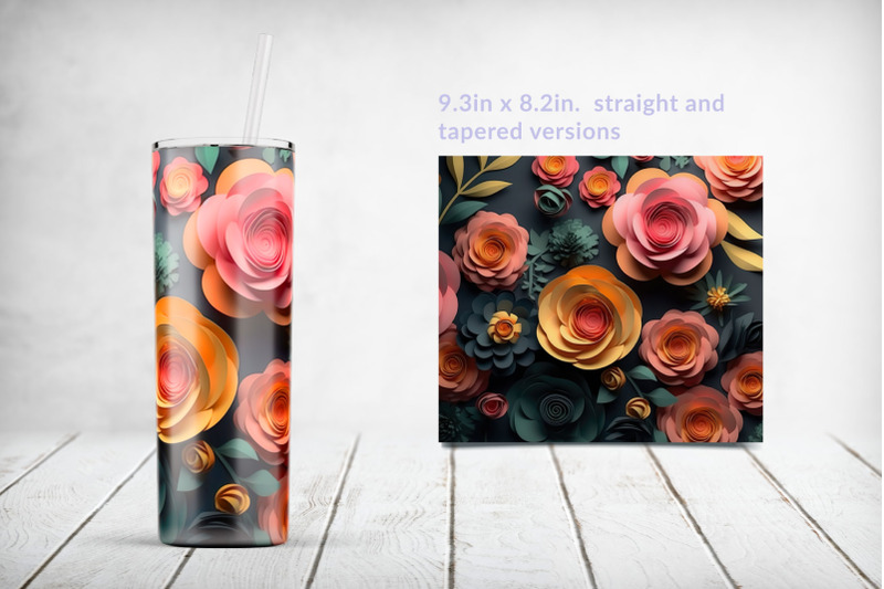 3d-paper-flowers-sublimation-tumbler-wrap-bundle