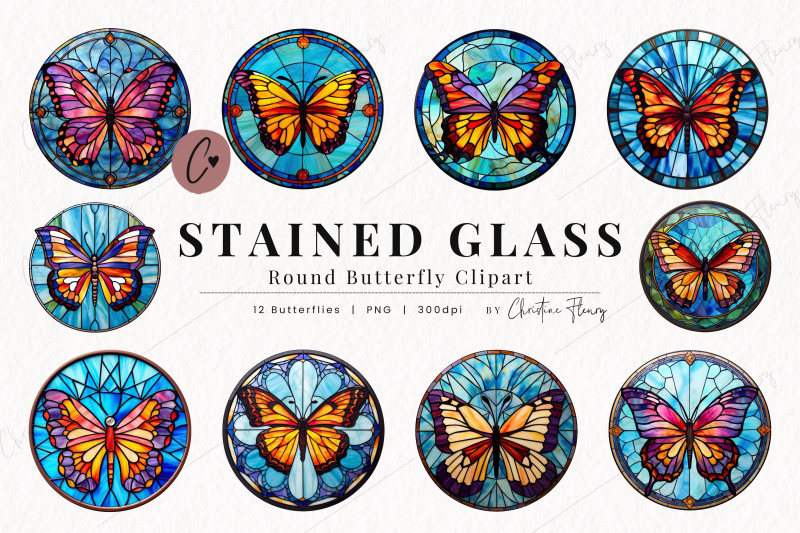 round-butterfly-stained-glass-clipart