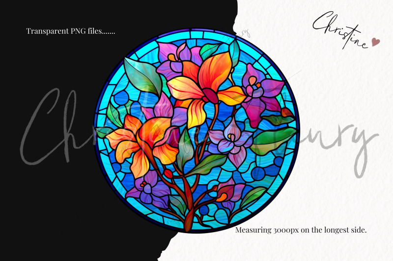 round-flower-stained-glass-clipart