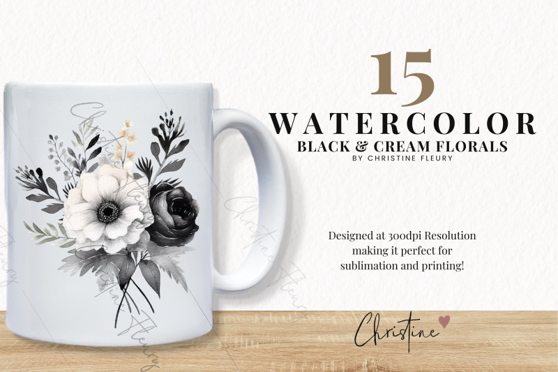 watercolor-black-and-cream-floral-clipart