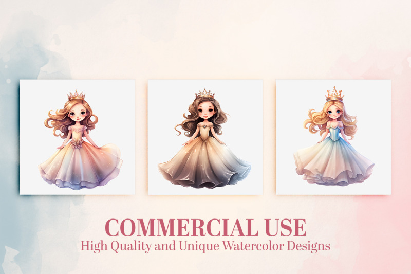 watercolor-princess-clipart-bundle-15-cute-baby-princess
