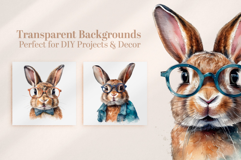 watercolor-bunny-clipart-bundle-15-bunnies-with-glasses