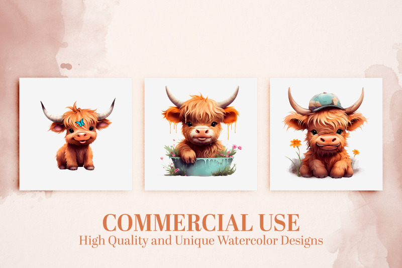 highland-cow-png-bundle-15-baby-highland-cows-clipart