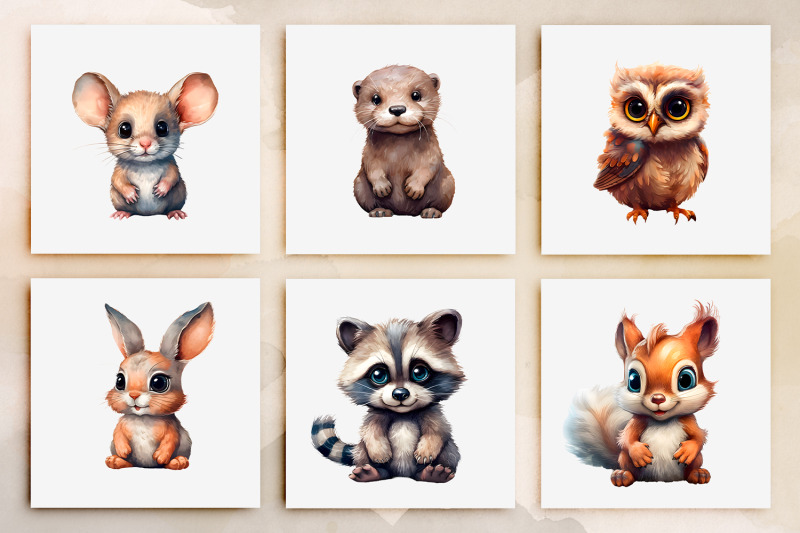 woodland-animals-clipart-bundle-19-forest-animals-pngs