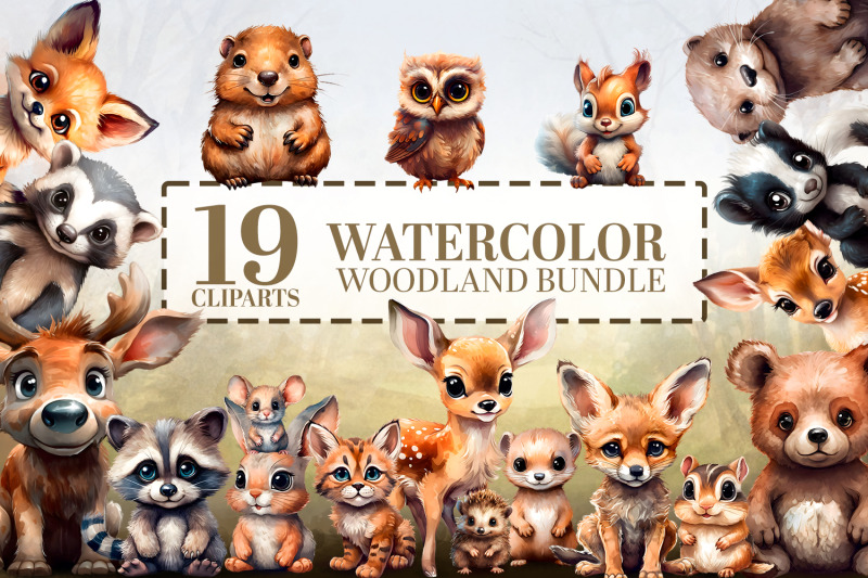 woodland-animals-clipart-bundle-19-forest-animals-pngs