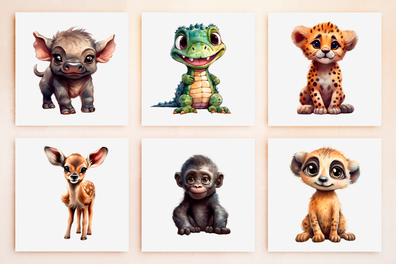 safari-baby-animals-clipart-jungle-nursery-wall-art-pngs