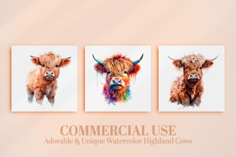 15-baby-highland-cow-png-bundle-clipart-nursery-decor