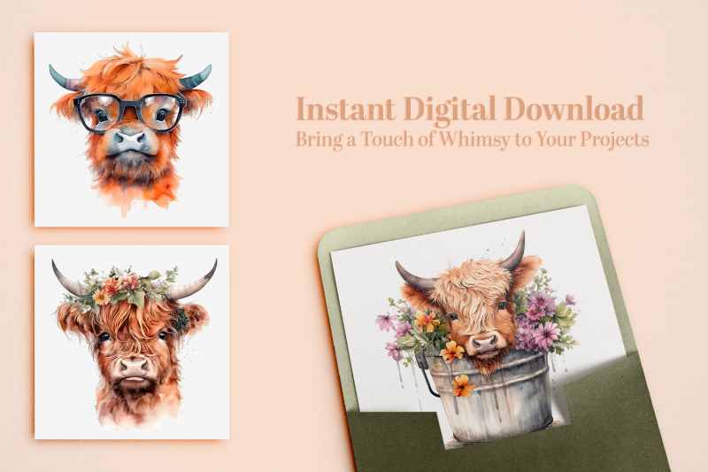 15-baby-highland-cow-png-bundle-clipart-nursery-decor