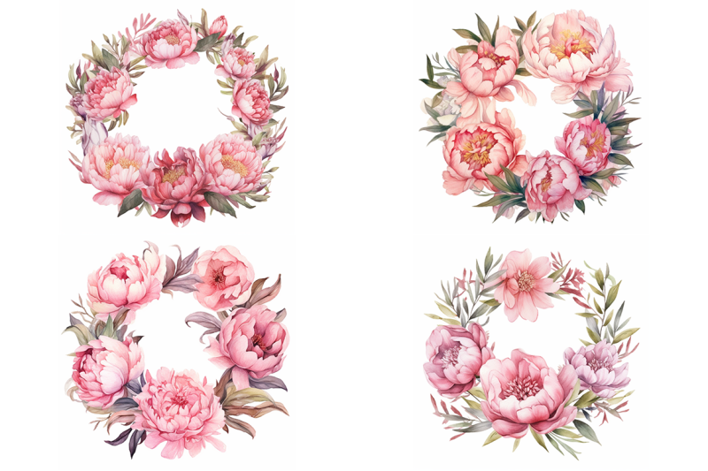 blush-peony-wreaths-watercolor-collection