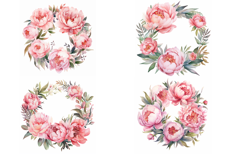 blush-peony-wreaths-watercolor-collection