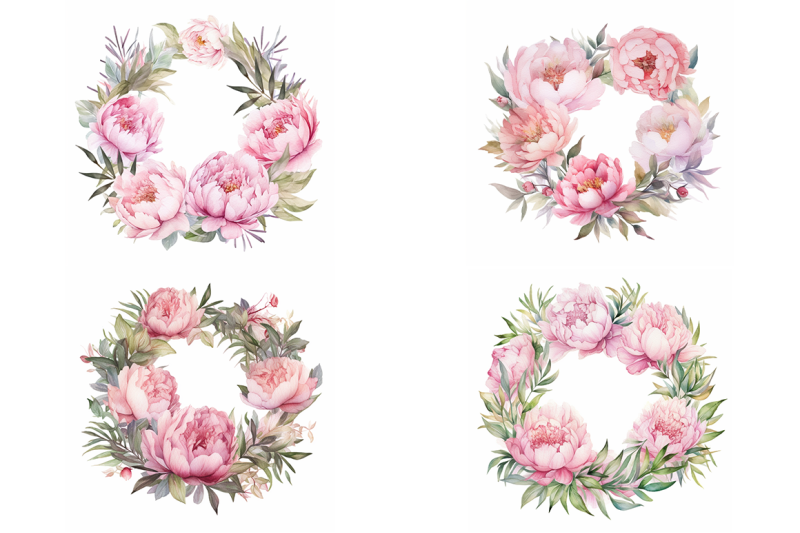 blush-peony-wreaths-watercolor-collection