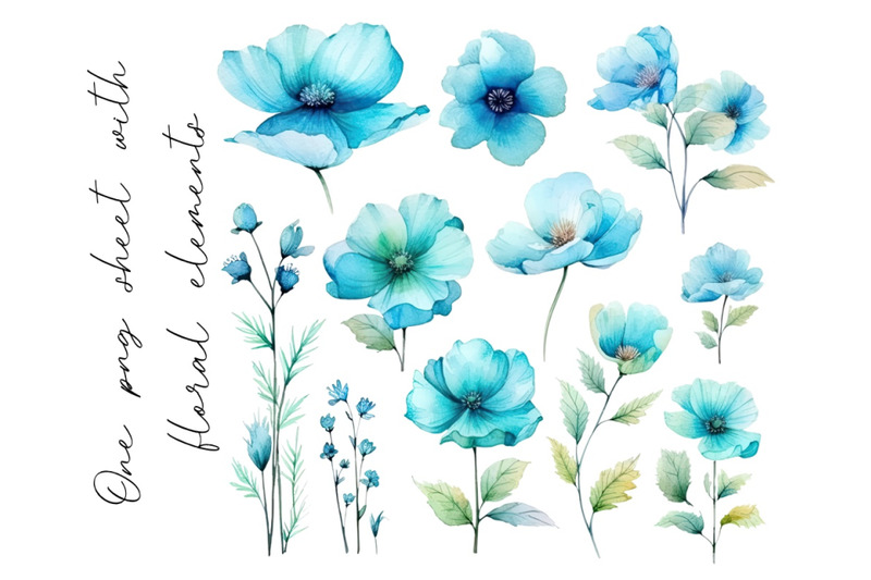 watercolor-turquoise-flowers-clip-art