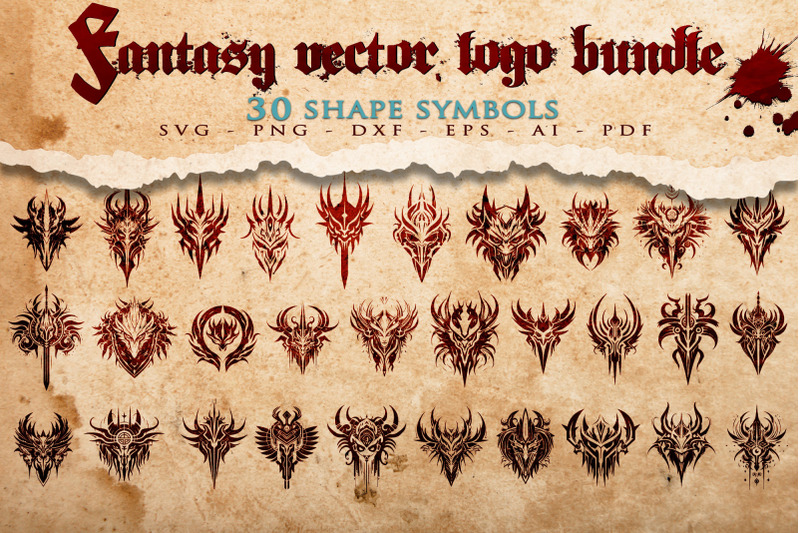 fantasy-vector-logo-bundle-gaming-svg