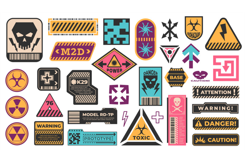 industrial-warning-label-security-virus-danger-alert-stickers-with-po