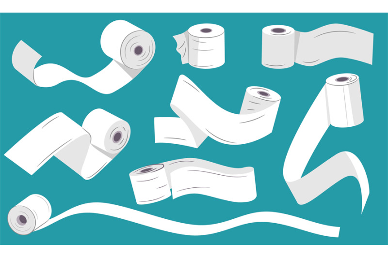 unwound-toilet-paper-tissue-roll-with-ribbons-unrolled-hand-towel-an