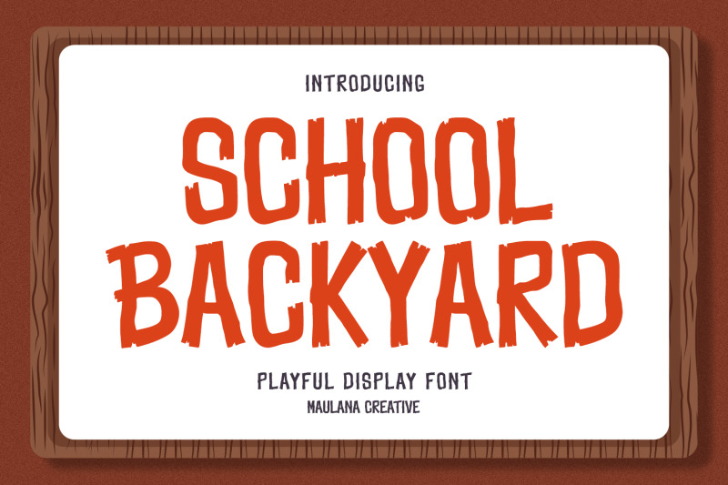 school-backyard-playful-display-font