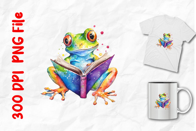 rainbow-frog-reading-book