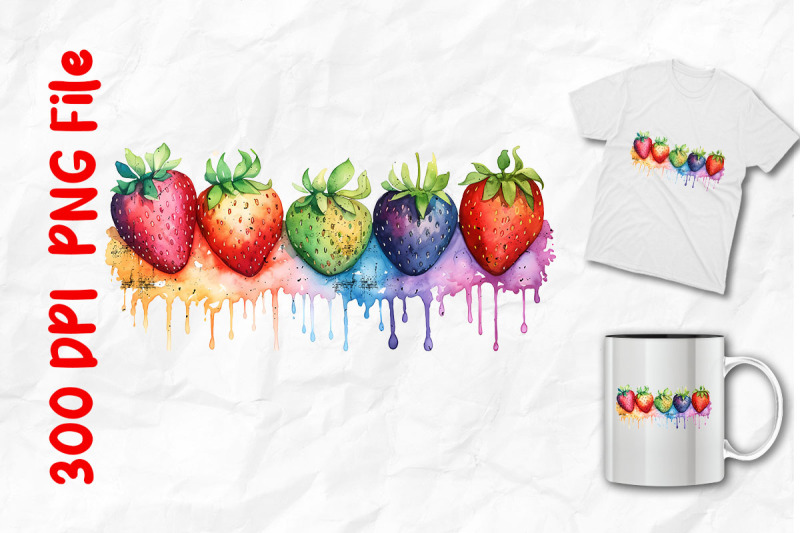 watercolor-rainbow-strawberries