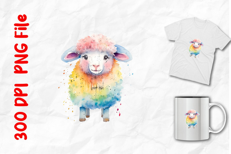 rainbow-cute-sheep
