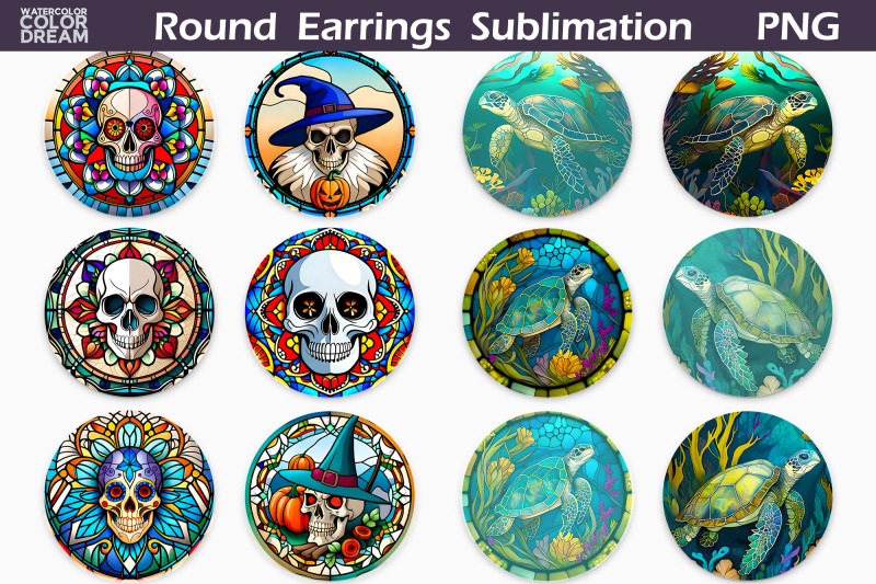 stained-glass-round-earrings-bundle-earrings-bundle-png