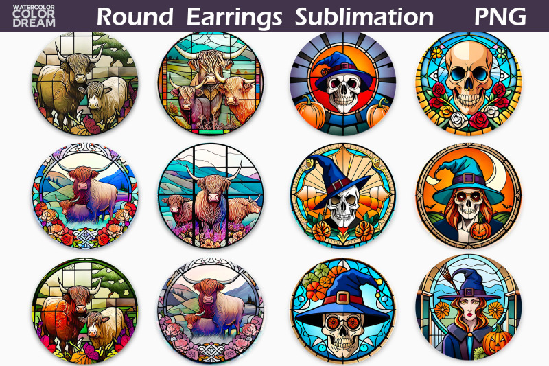 stained-glass-round-earrings-bundle-earrings-bundle-png