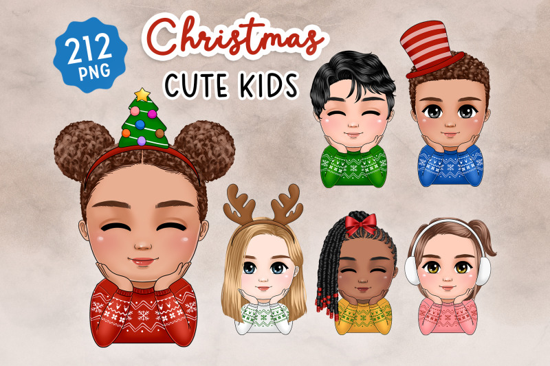 kids-chibi-christmas-clipart-children