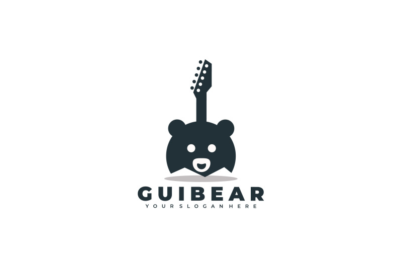 bear-shaped-guitar-logo-abstract-vector-design-template