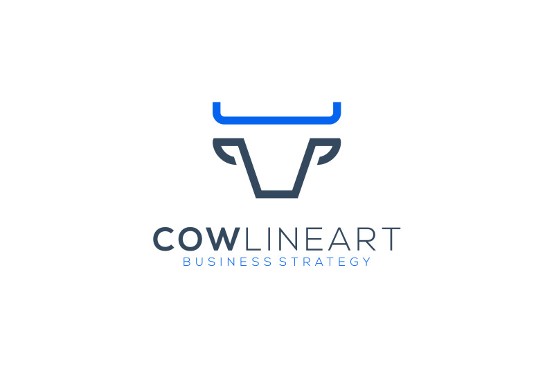 cow-face-line-art-logo-abstract-vector-design-template