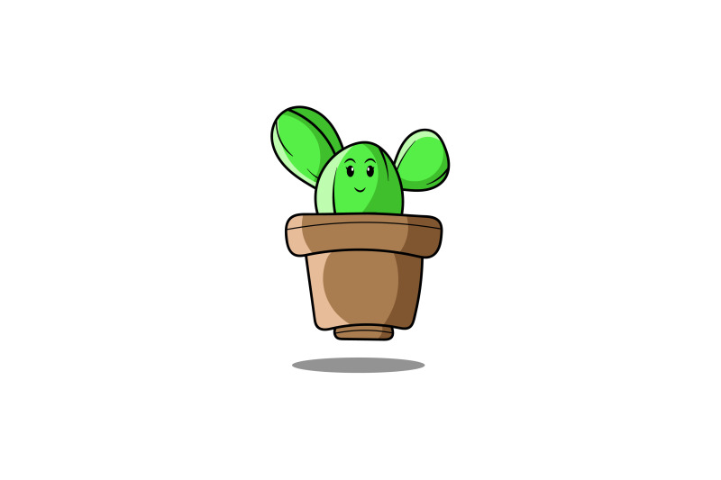 cute-face-cactus-in-flower-logo-abstract-vector-design-template