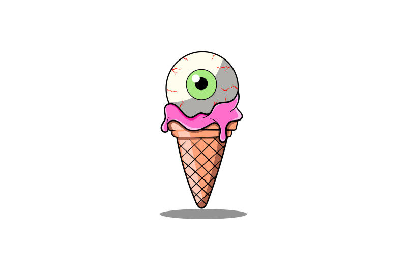 eyeball-ice-cream-logo-abstract-vector-design-template