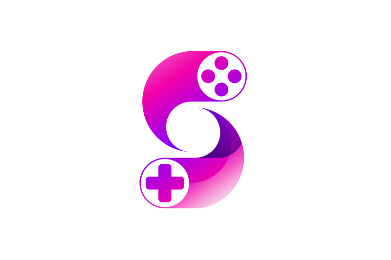 games-logo-abstract-vector-design-template