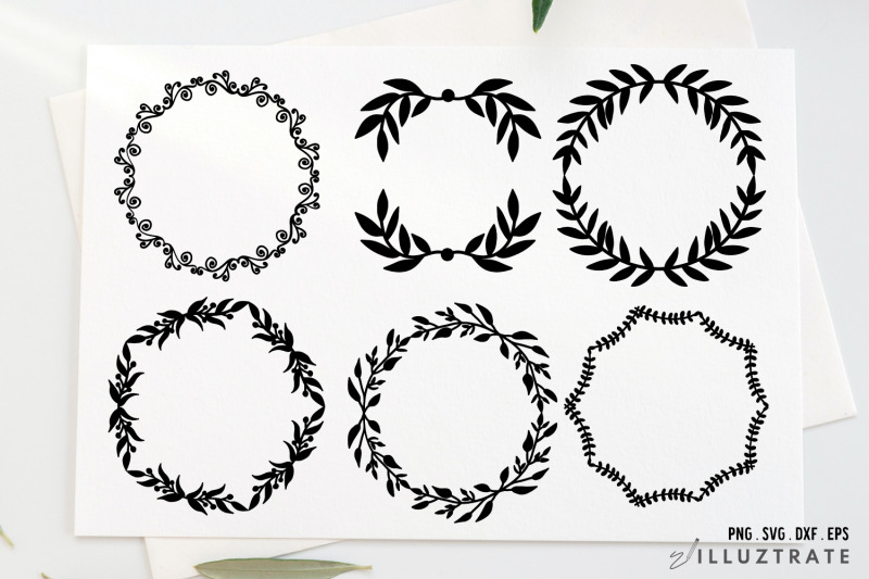 doodle-wreath-svg-cut-files-swirl-wreath-svg-floral-wreath-cutting