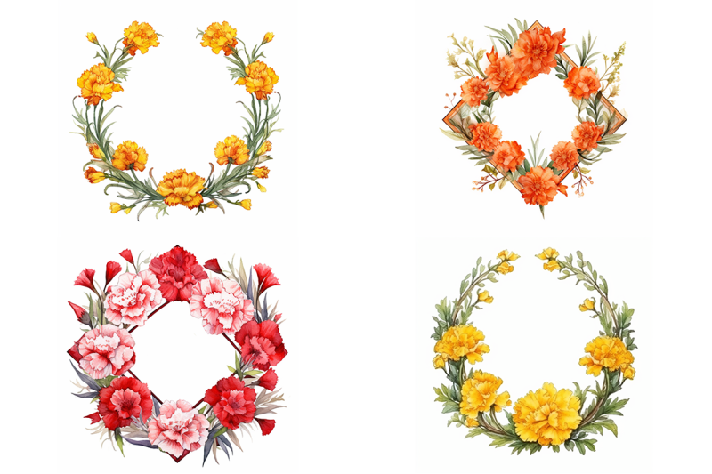 carnation-floral-wreath