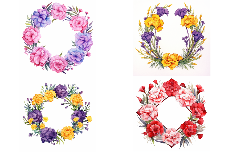 carnation-floral-wreath