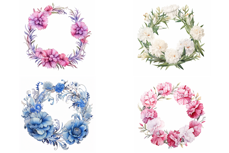 carnation-floral-wreath