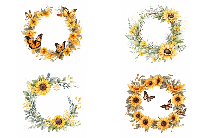 sunflower-floral-wreath