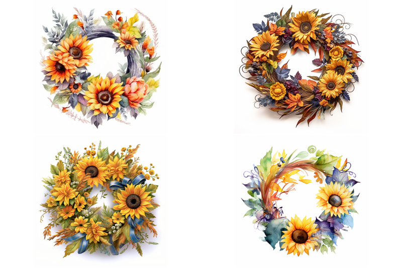 sunflower-floral-wreath