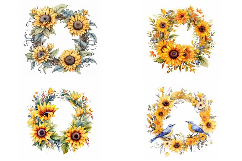 sunflower-floral-wreath