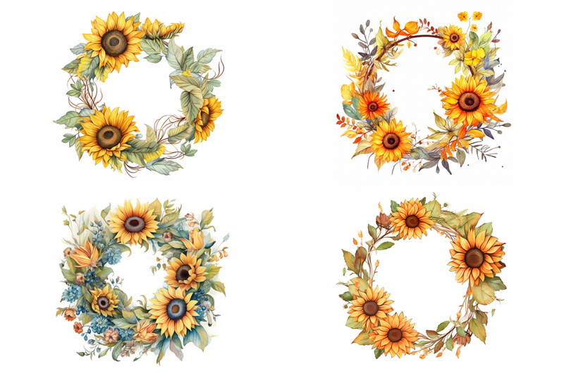 sunflower-floral-wreath