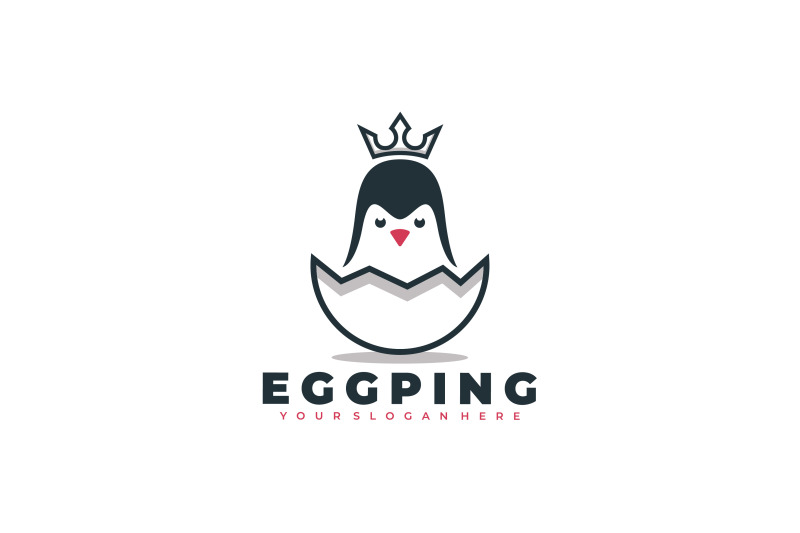 king-penguin-in-egg-logo-abstract-vector-design-template