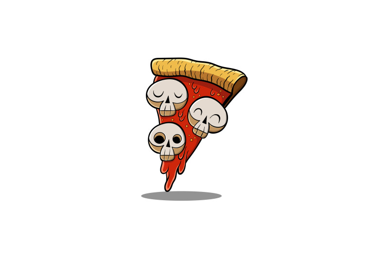 skull-pizza-slice-logo-abstract-vector-design-template