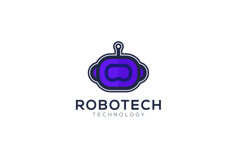 tech-robot-logo-abstract-vector-design-template