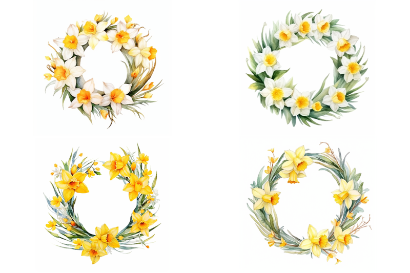 daffodil-floral-wreath