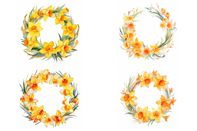 daffodil-floral-wreath