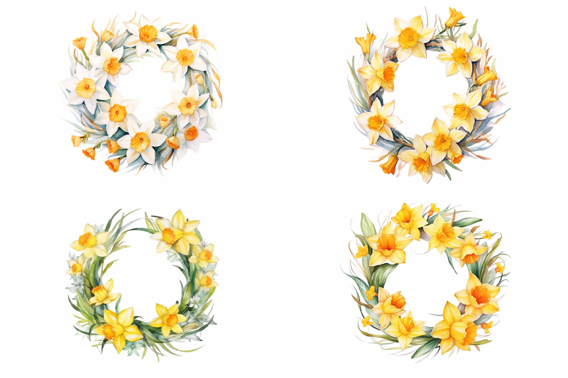 daffodil-floral-wreath